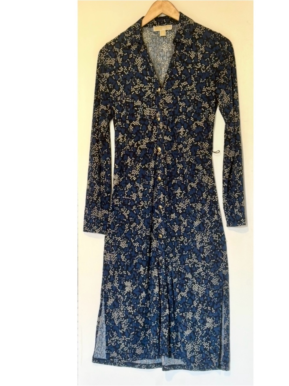 MICHAEL Michael Kors Blue and Black Floral Dress